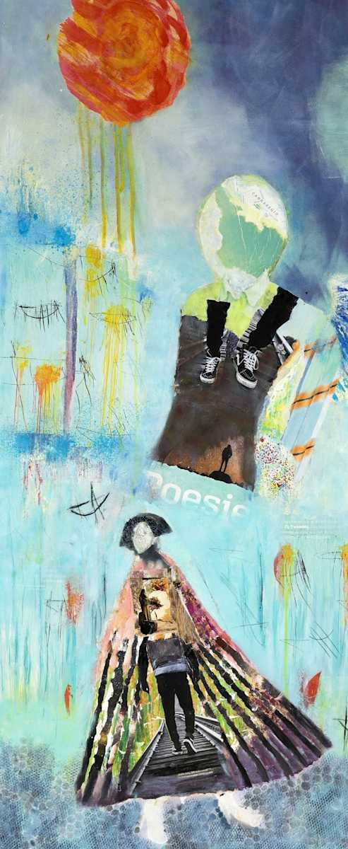 Walk of fame by Roswitha Mueller Rohschnitt-Collagen  Image: what traces  do i want to leave behind`?