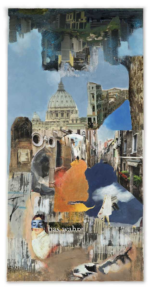 Evolution by Roswitha Mueller Rohschnitt-Collagen  Image: collage on canvas