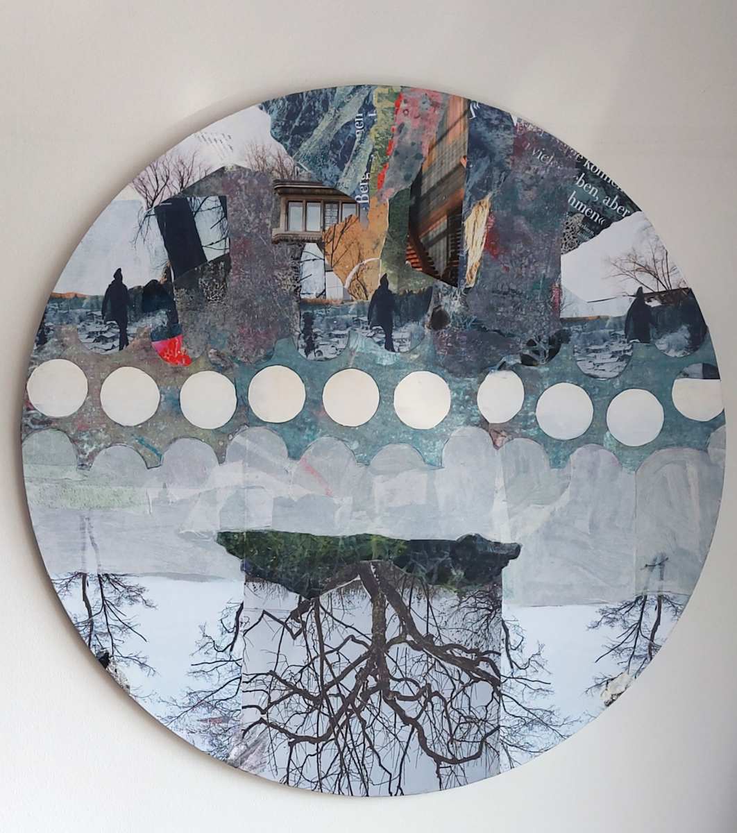 landscapes &  structures 2 by Roswitha Mueller Rohschnitt-Collagen, Image 1.