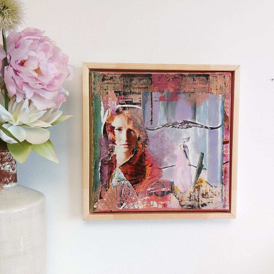 Devotion by Roswitha Mueller Rohschnitt-Collagen  Image: Collage on canvas