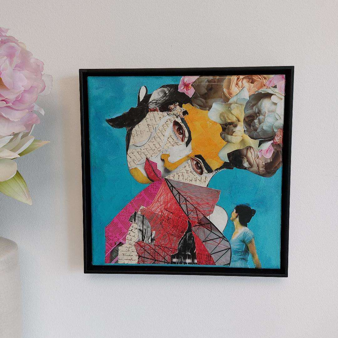 Augenblicke by Roswitha Mueller Rohschnitt-Collagen  Image: Collage on canvas