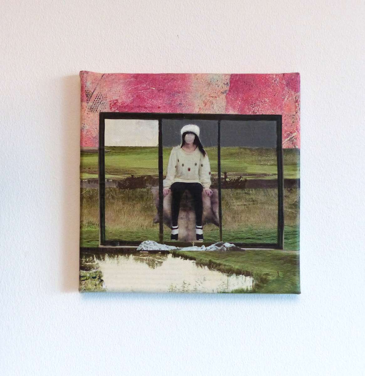 Keep going to the river by Roswitha Mueller Rohschnitt-Collagen  Image: Collage on canvas