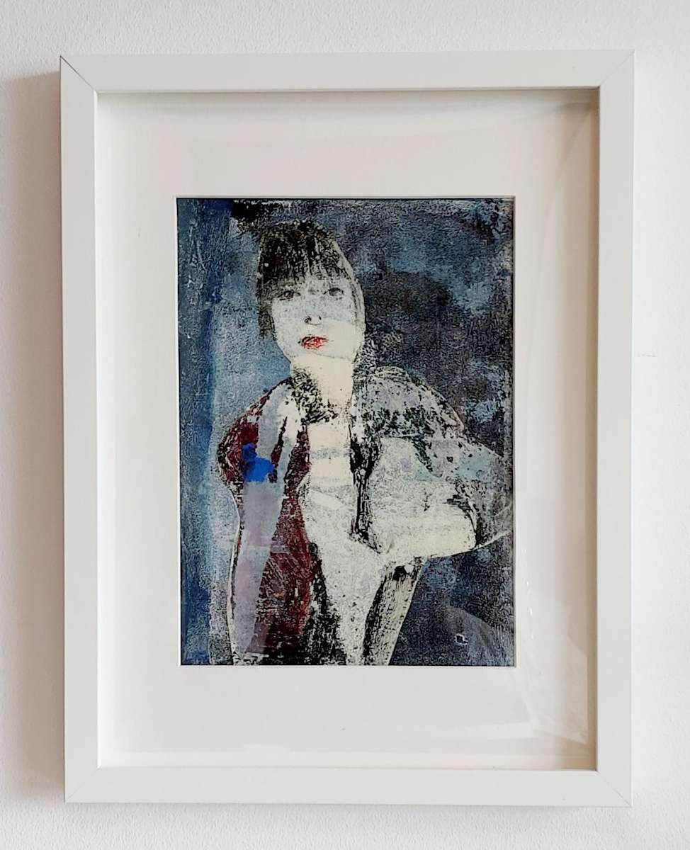 Who`s afraid of little old me? by Roswitha Mueller Rohschnitt-Collagen  Image: collage on canvas