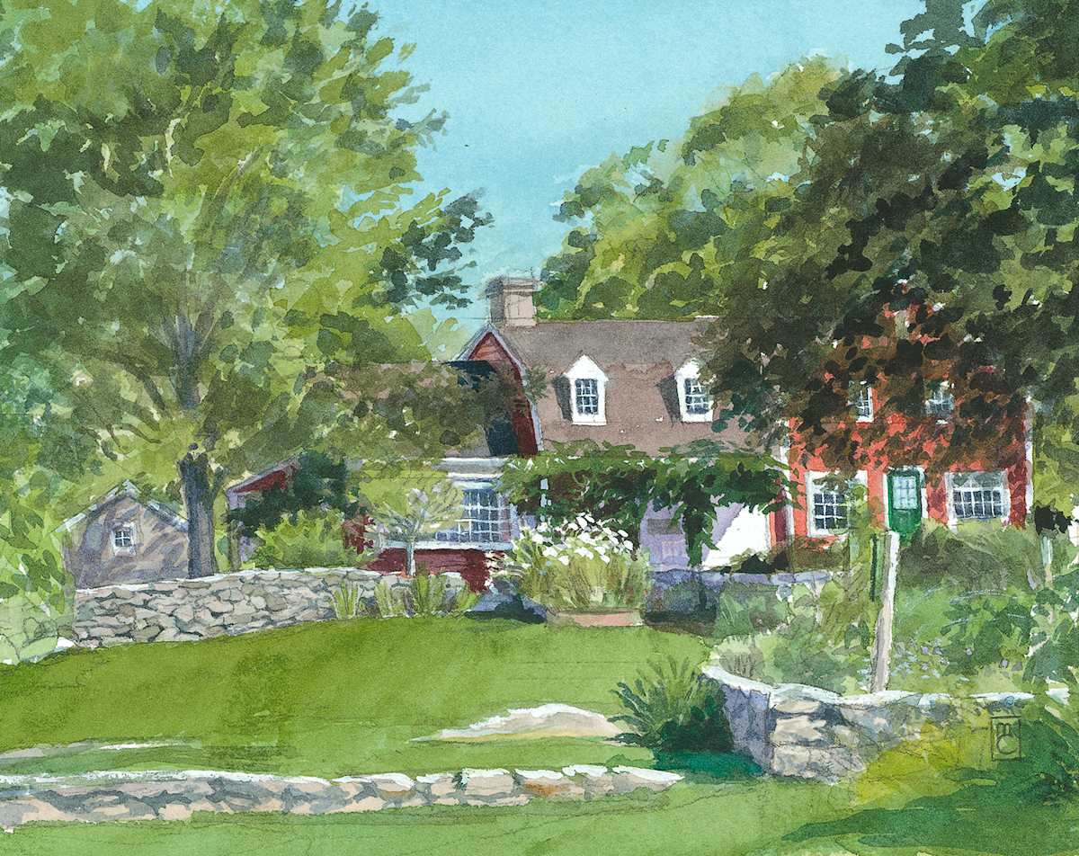 Weir Farm September by Mary Chandler  Image: Award of Merit from New England Watercolor Society's Brushes with Nature series