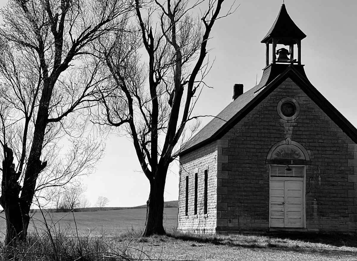 1895 Schoolhouse Near Florence, Kansas, 2. by Denita Benyshek, Image 1.