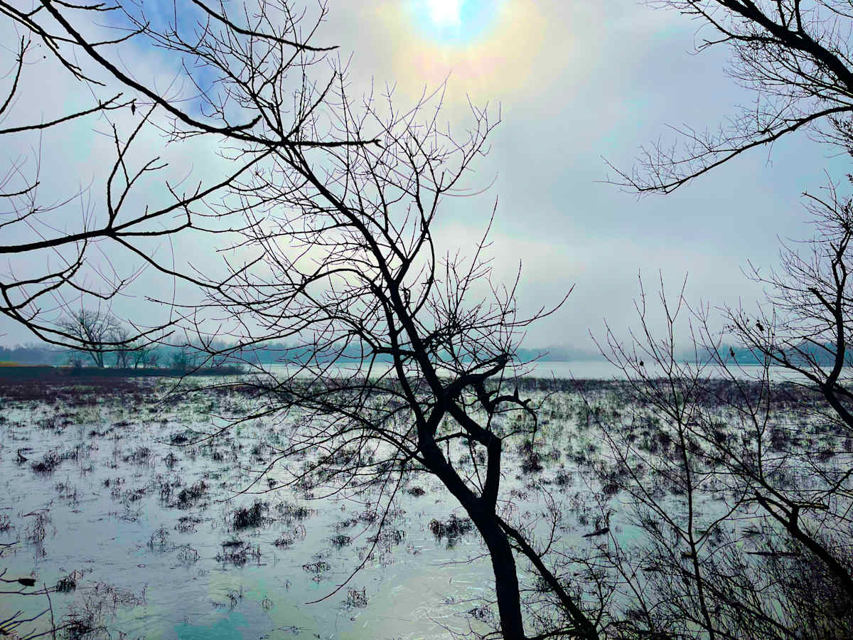 Sunset over Frozen Lake by Denita Benyshek, Image 1.