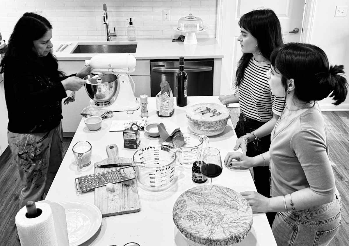 Cooking class, Spanish manchego cheesecake - series by Denita Benyshek, Image 1.