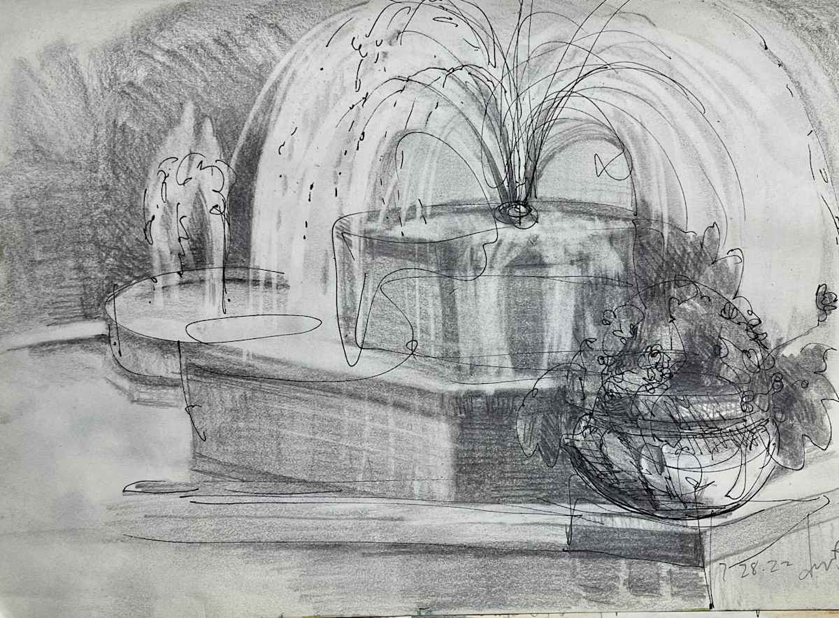 Botanica Gardens 11, Fountain by Denita Benyshek, Image 1.