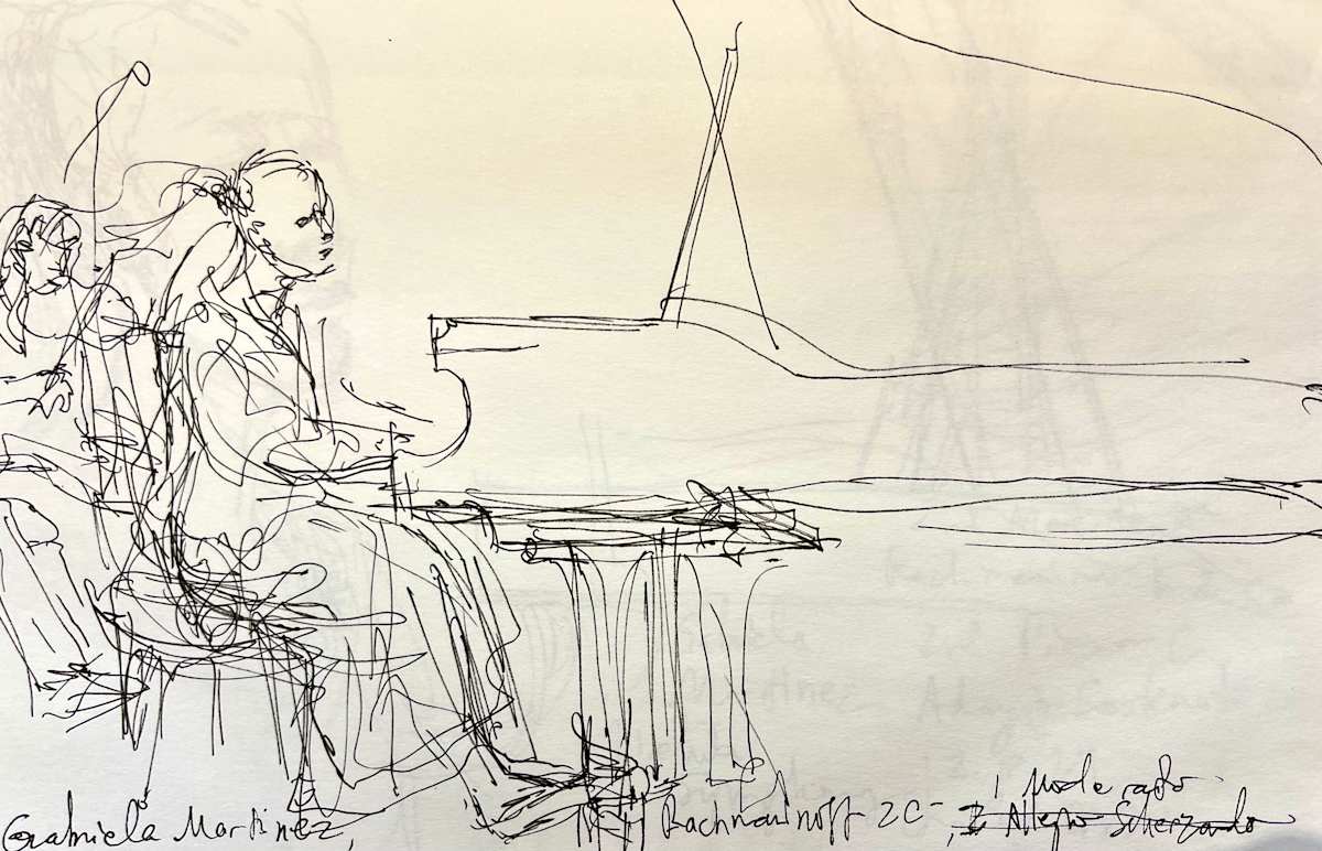 Series: Gabriela Martinez, pianist, Wichita Symphony Orchestra by Denita Benyshek  Image: Gabriela Martinez playing Rachmaninoff 2 Cm, Allegro Scherzondo
