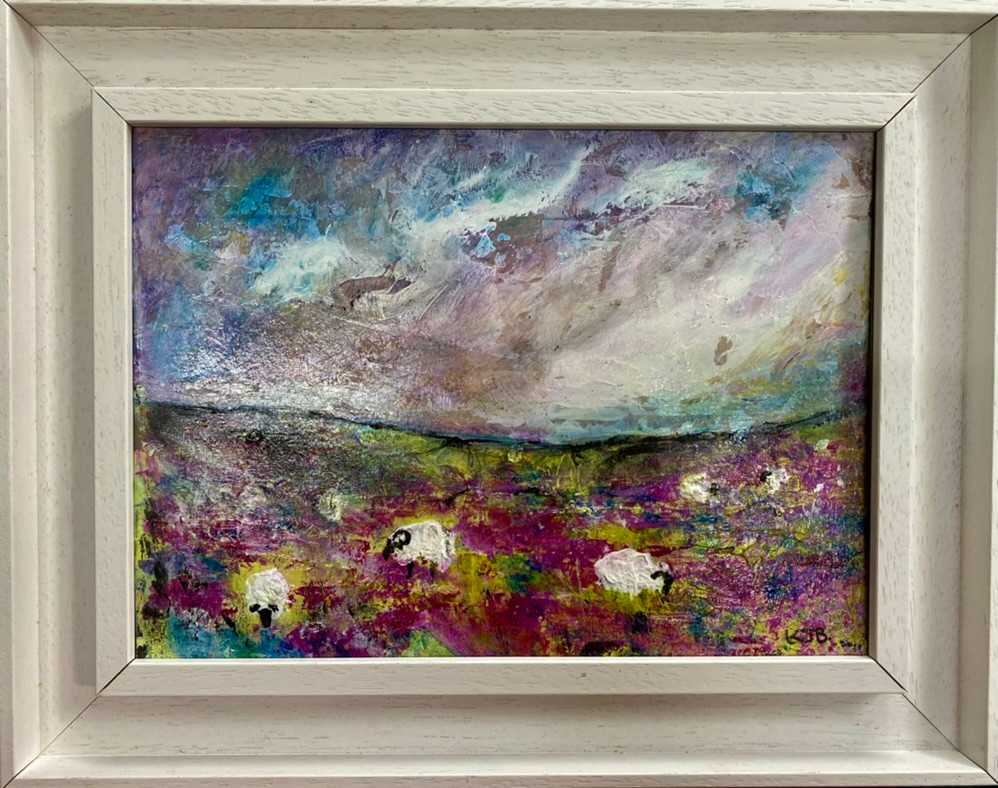 Moorland Sheep I by Karen Blacklock  Image: work now framed
