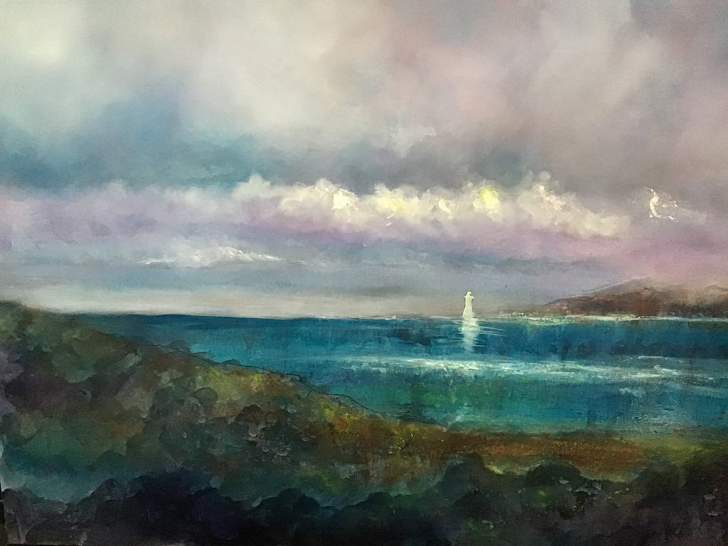 Glazing exercise Lighthouse Study by Karen Blacklock  Image: finished painting