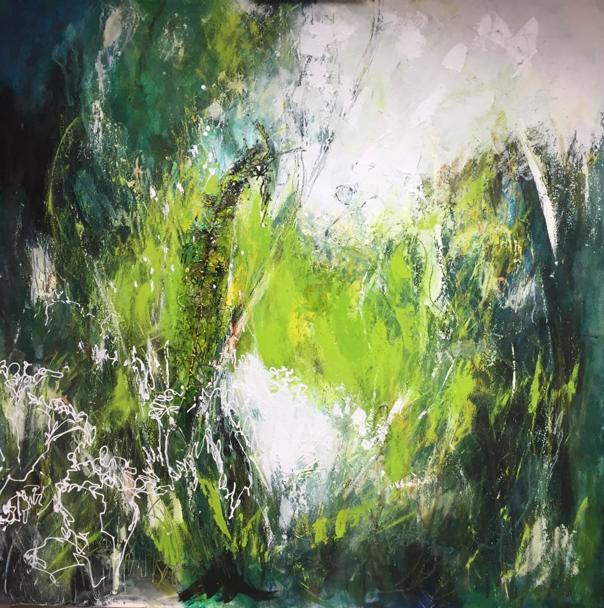 Spring Grasses by Karen Blacklock  Image: finished painting on canvas