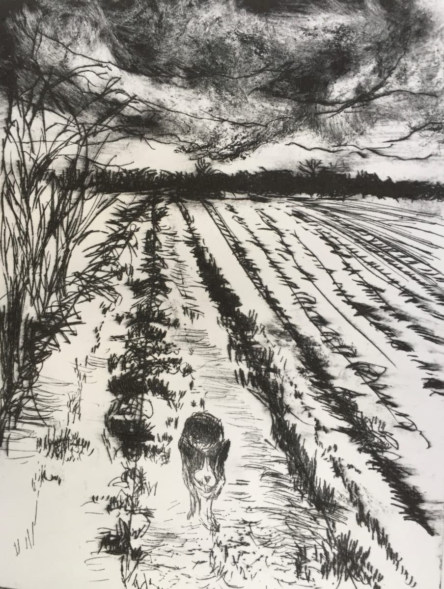 Field Track etching by Karen Blacklock 