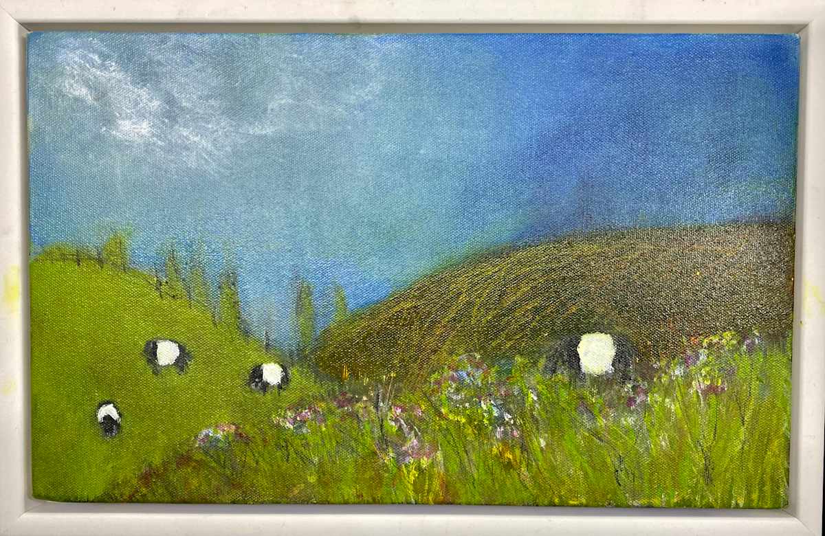 Summer meadow Galloways by Karen Blacklock 