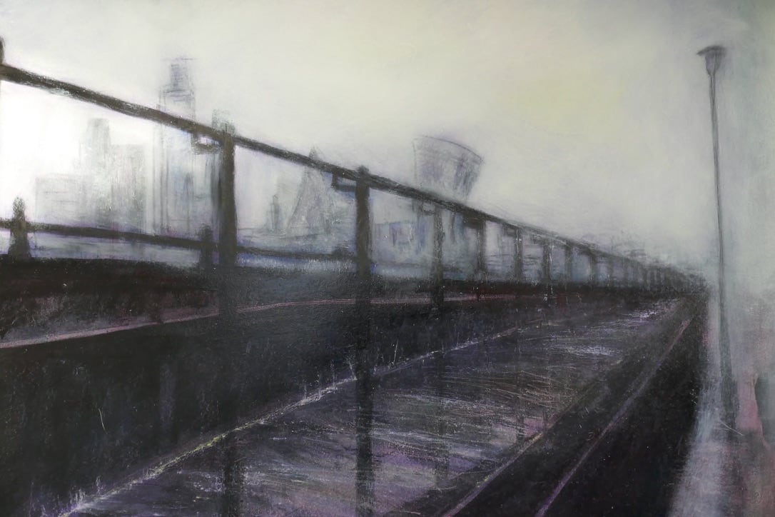 Glazing exercise Millenium Bridge by Karen Blacklock  Image: finished painting