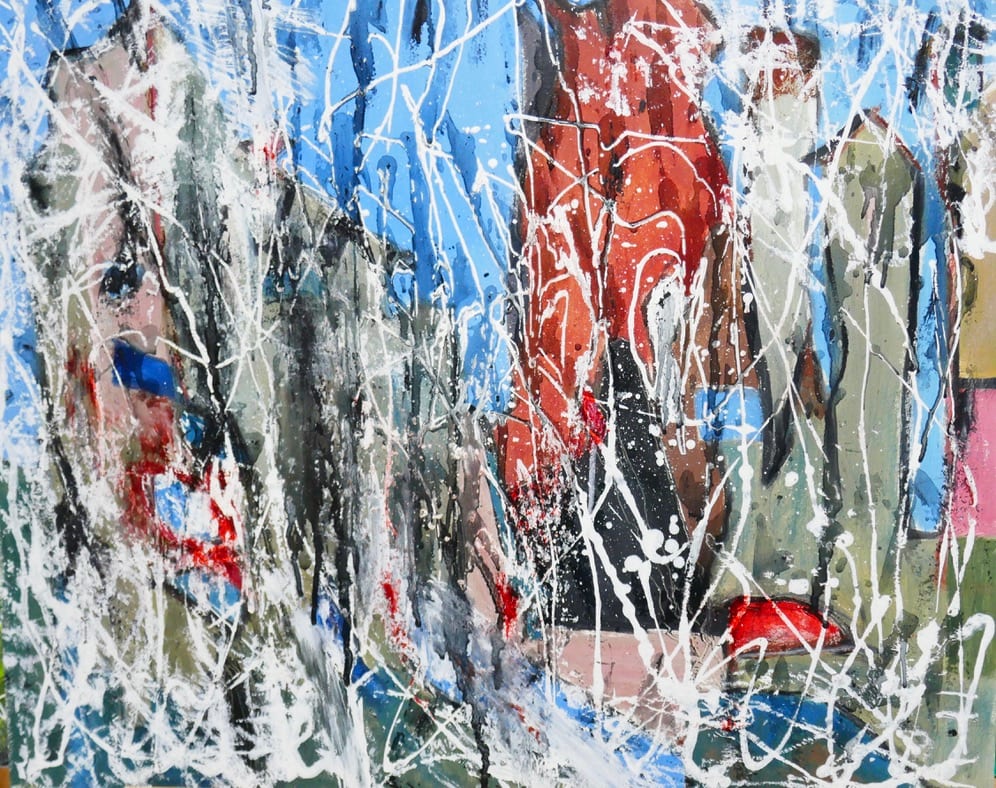 Masked Abstract Village by Karen Blacklock 