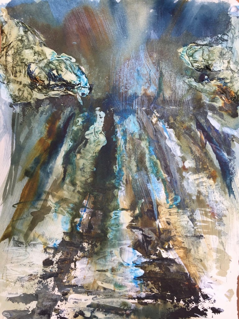 Field Track collage by Karen Blacklock 