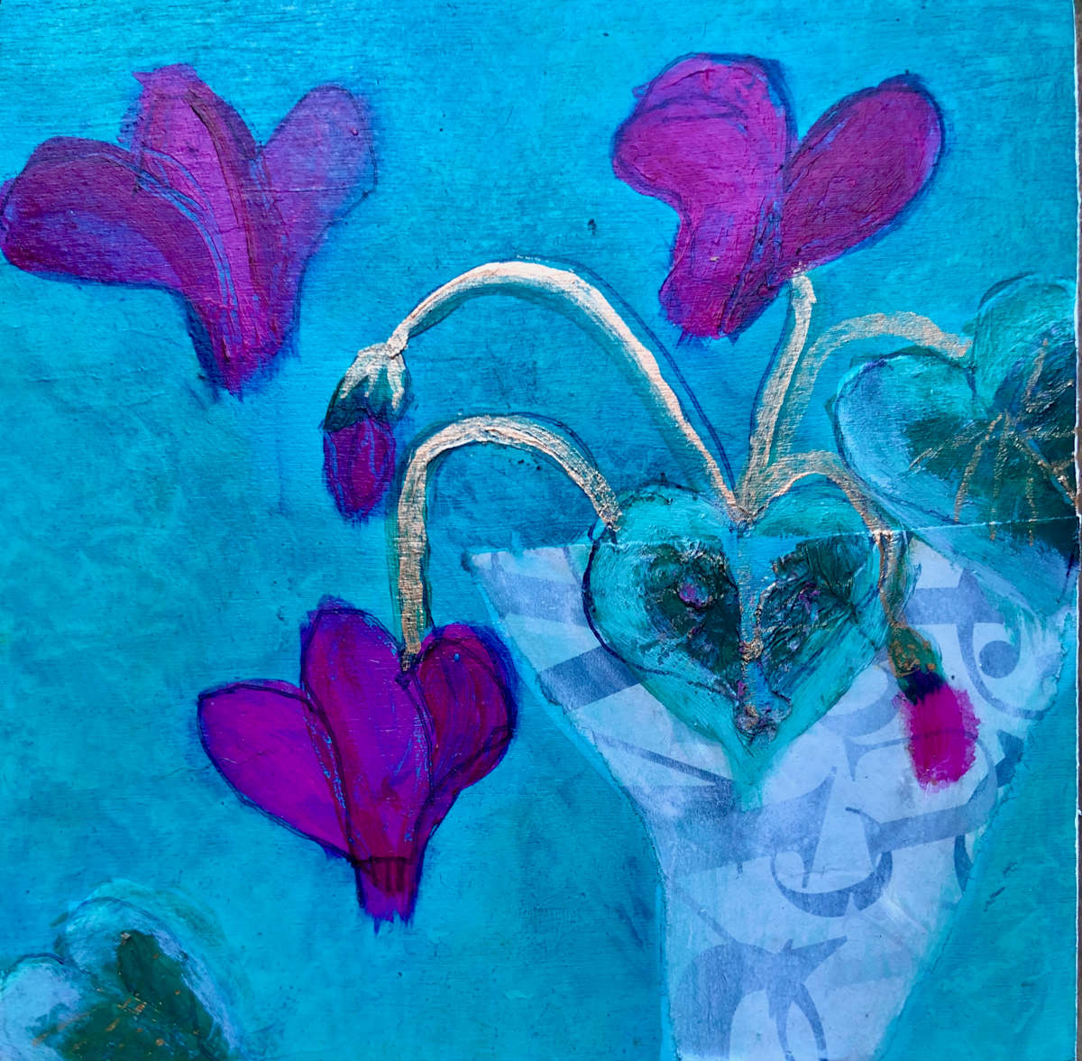 Mini Cyclamen I by Karen Blacklock 