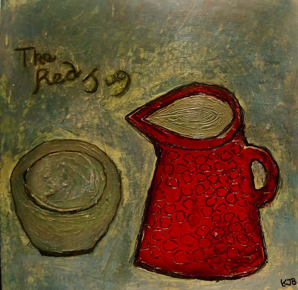 The Red Jug by Karen Blacklock  Image: work on board currently unframed