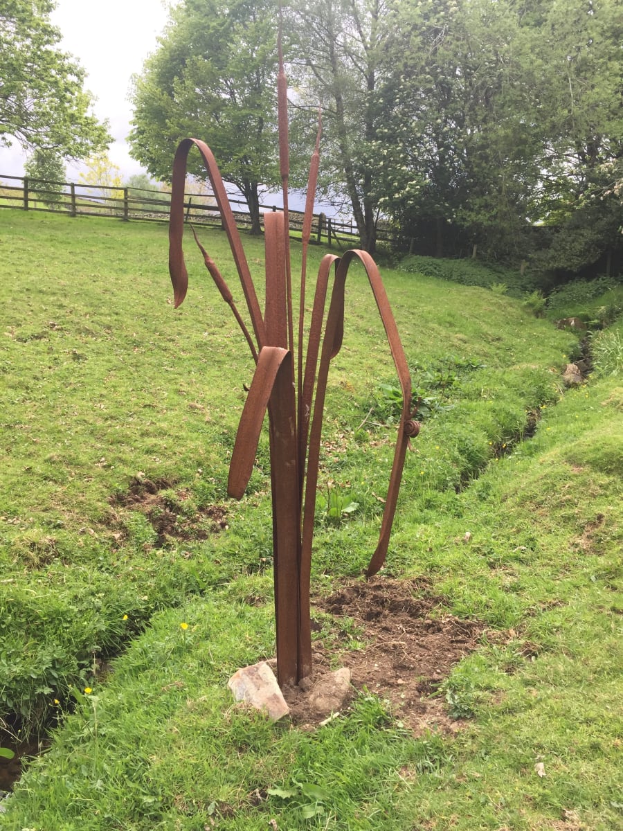 Bullrush sculpture by Karen Blacklock 