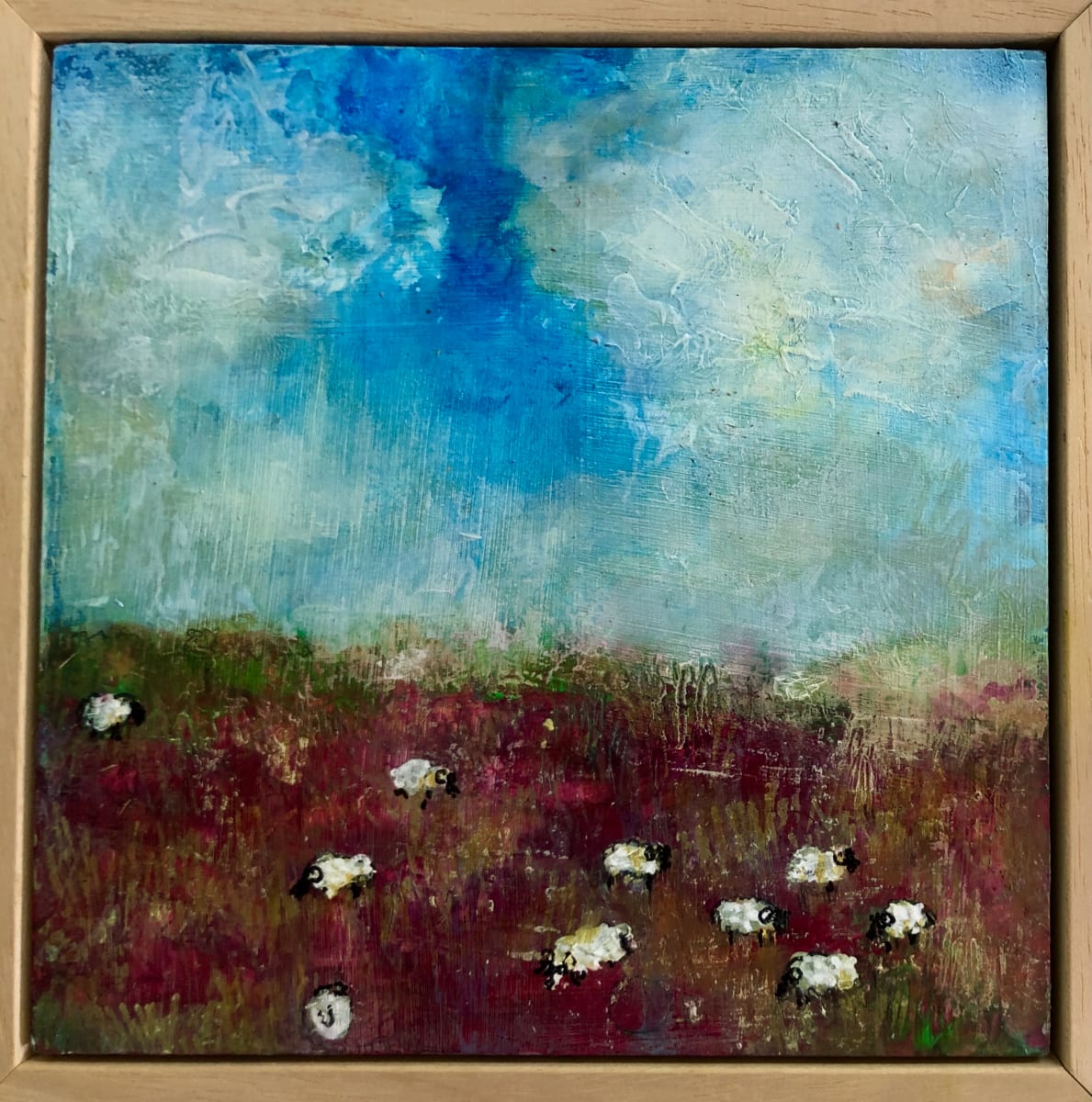 Swaledales in heather by Karen Blacklock 