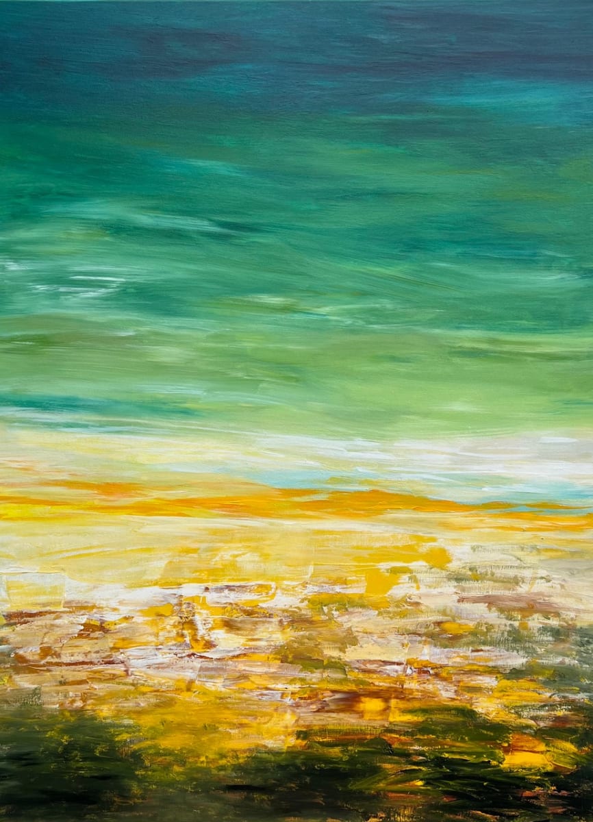 Golden Sunset Giclée on Canvas by Una Paris  Image: Golden Sunset 