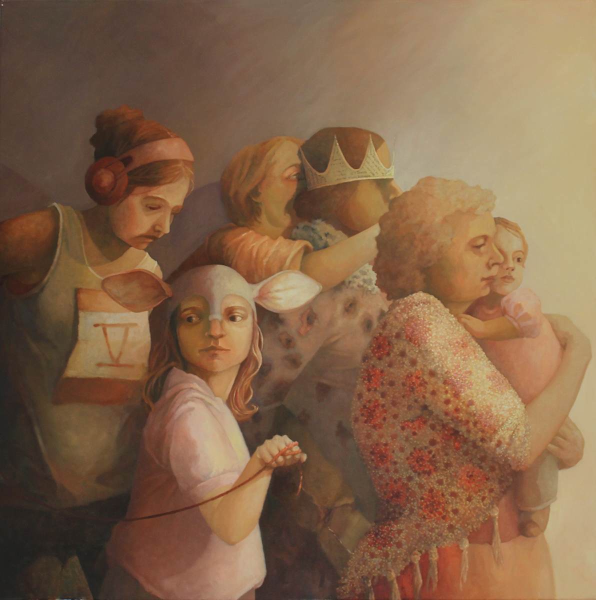 Entourage of light (Diptych left side) by Sandy Lang 