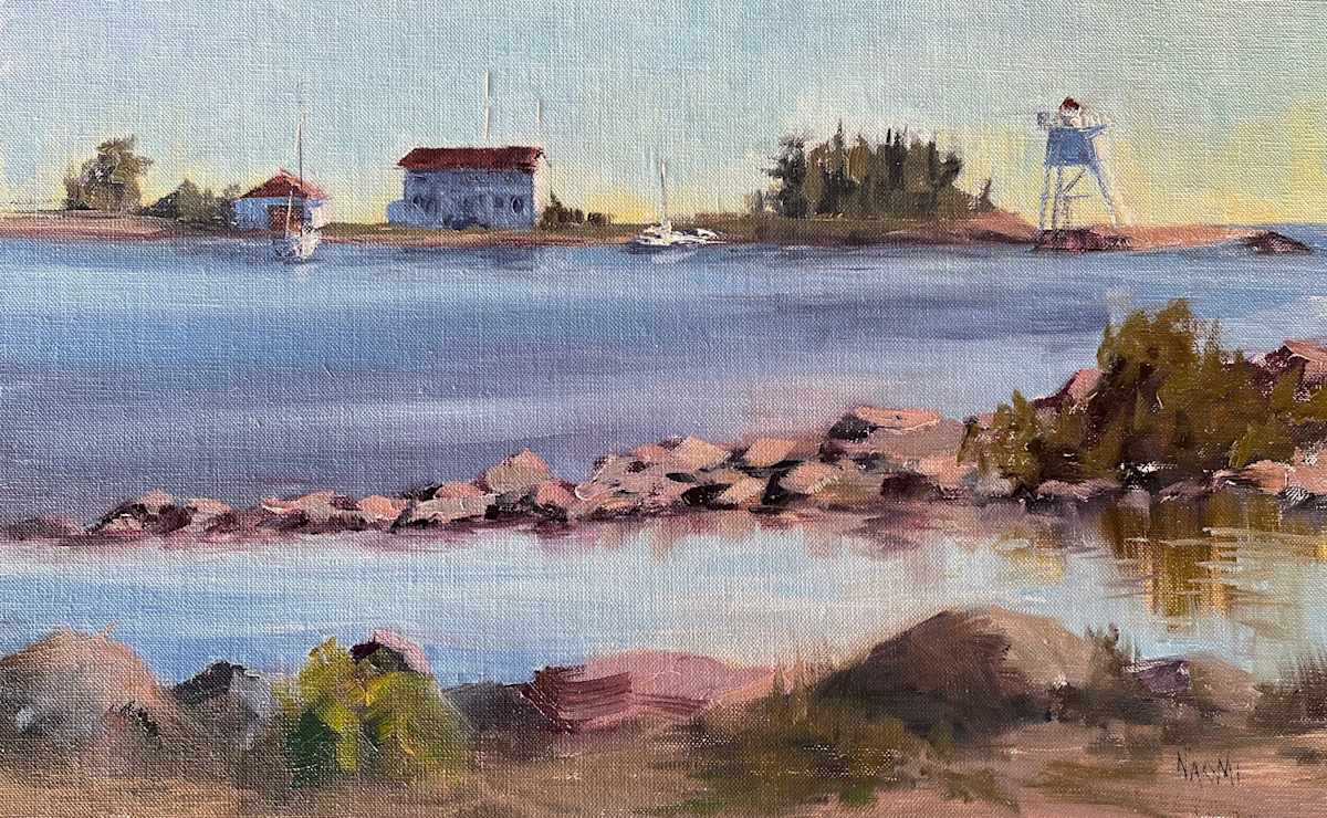 Grand Marais Harbor - Morning Light by Naomi Tiry Salgado  Image: iPhone image.