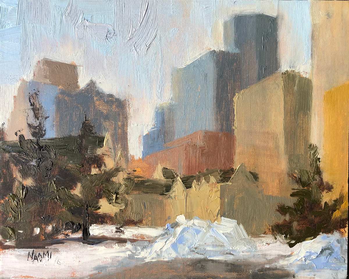 Snowy Towers - study by Naomi Tiry Salgado  Image: iPhone image.