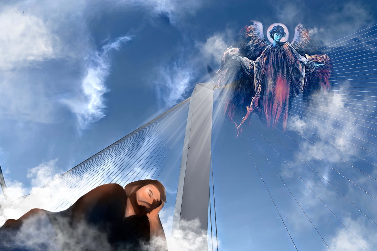 Chords Bridge in Jerusalem by Rita Adams 