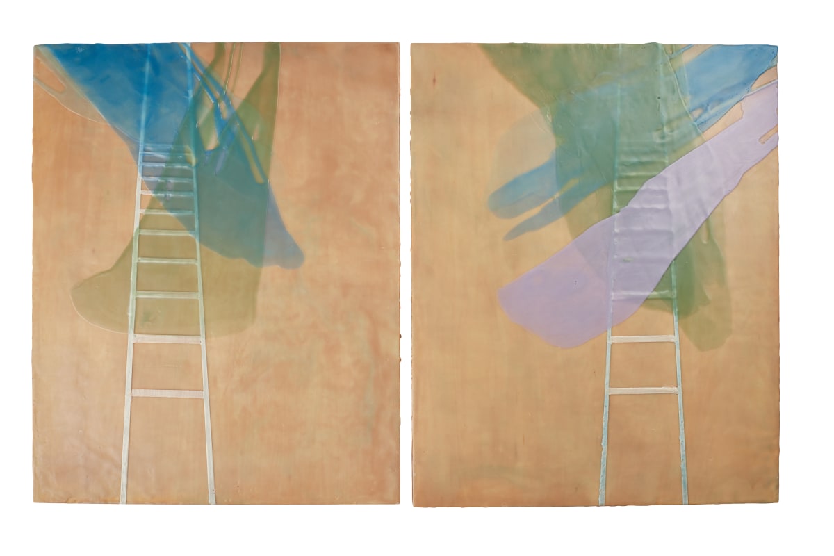 The Heavenly Summit II,   Diptych by Rita Adams 