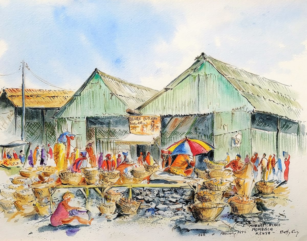 Market Place Mombasa Kenya by Betty Guy 