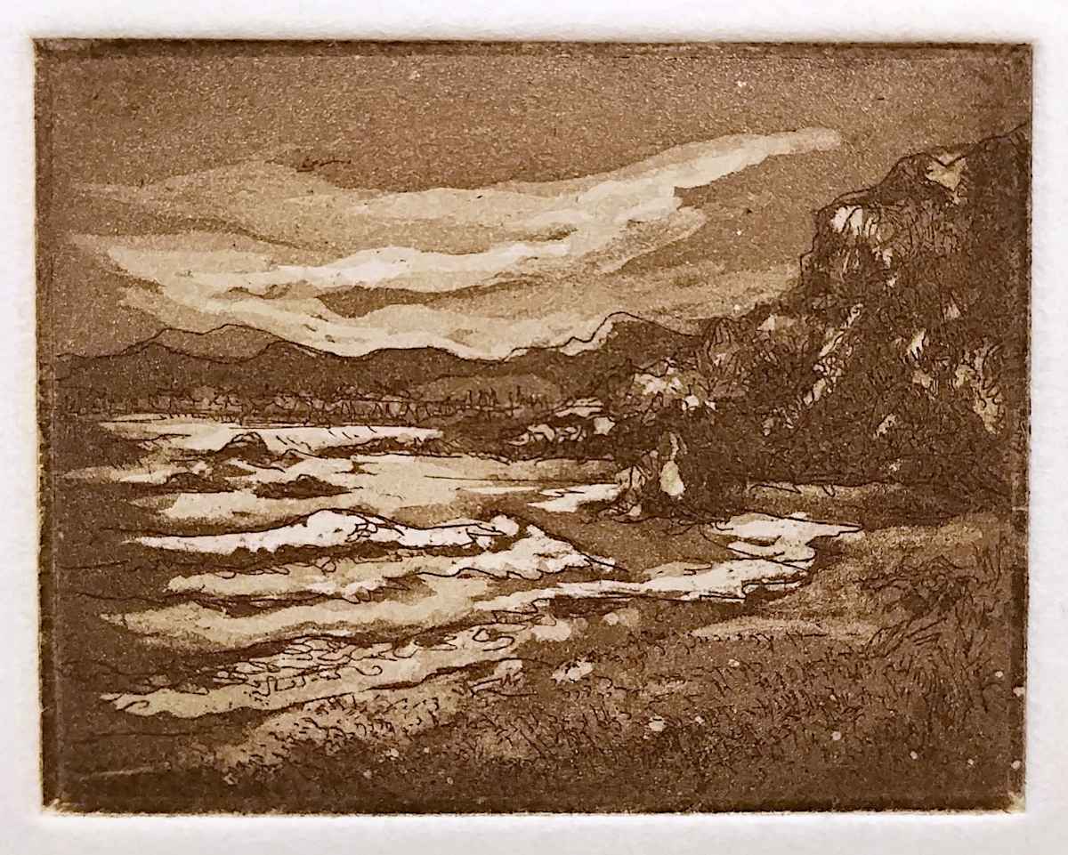 Untitled (from the series of etchings titled "California Coast") by Betty Guy 