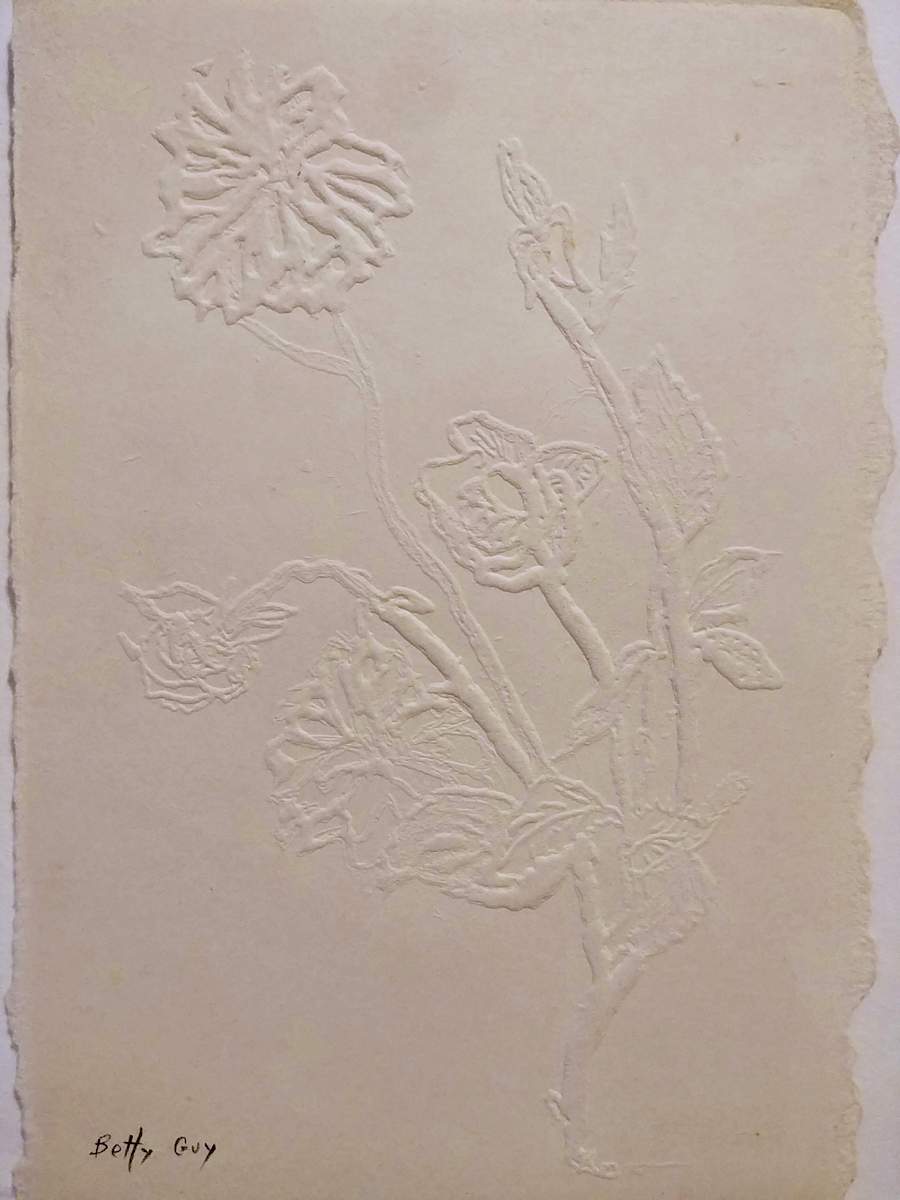 Untitled (from the same embossing series, "Roses") by Betty Guy 