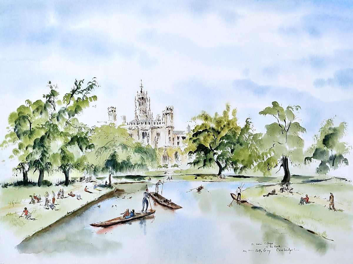 St. John's College & The BacksCambridge by Betty Guy 