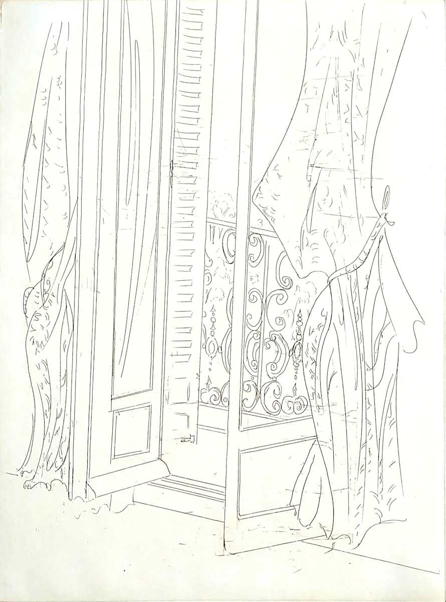 Untitled (from the series of etchings "Place Vendome") by Betty Guy 