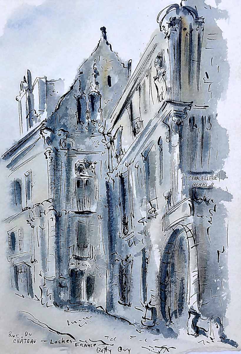 Rue Du Chateau Loches - France by Betty Guy 