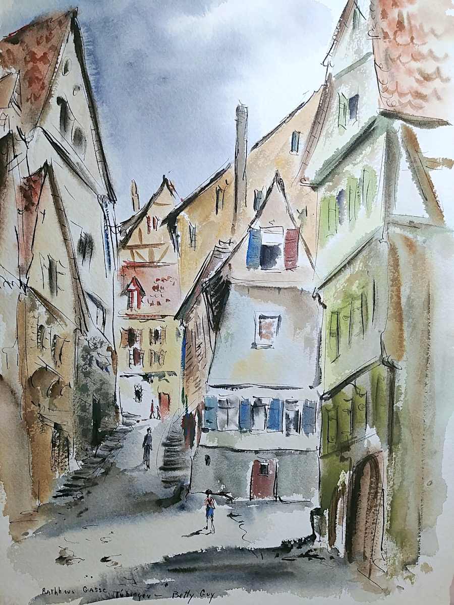 Rathhaus Gasse Tubingen by Betty Guy 