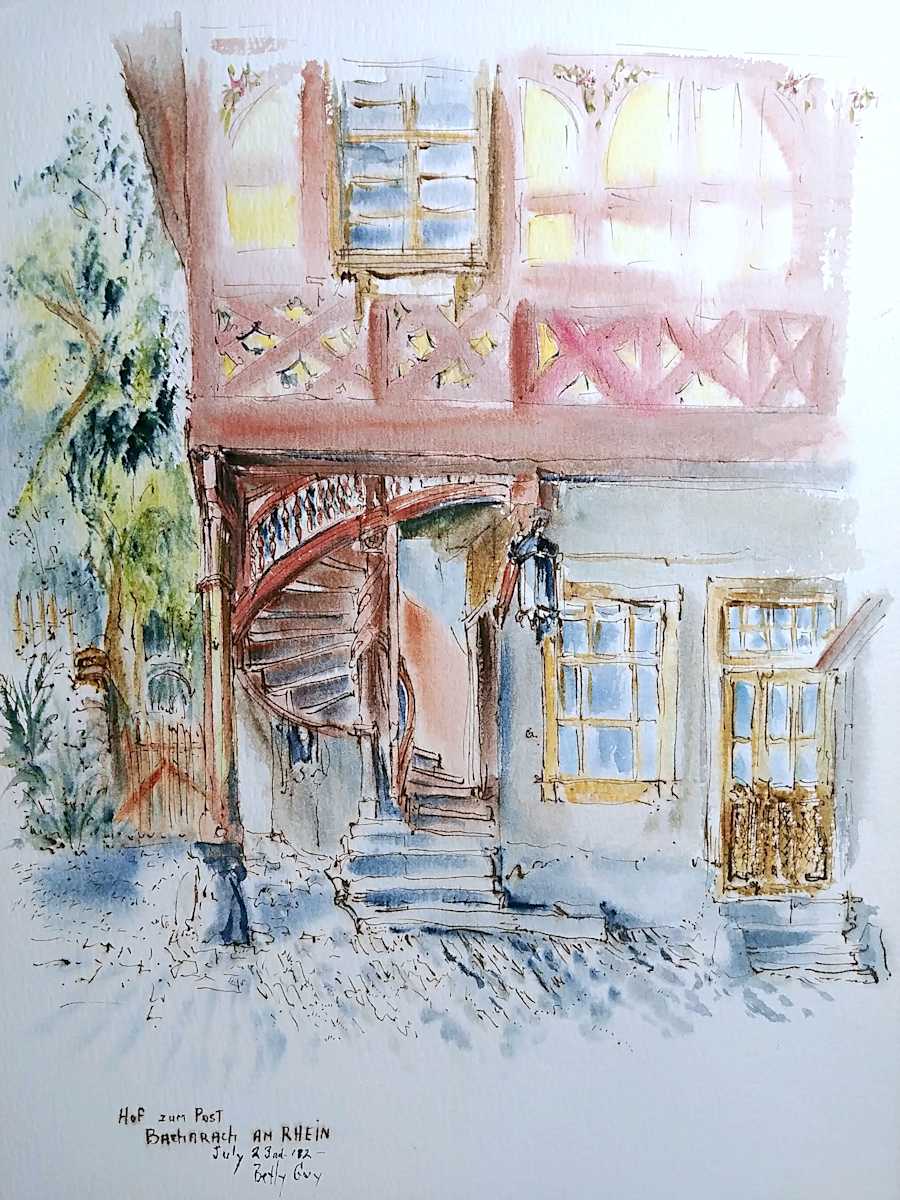 Hof zur Post Bacharach Am Rhein by Betty Guy 