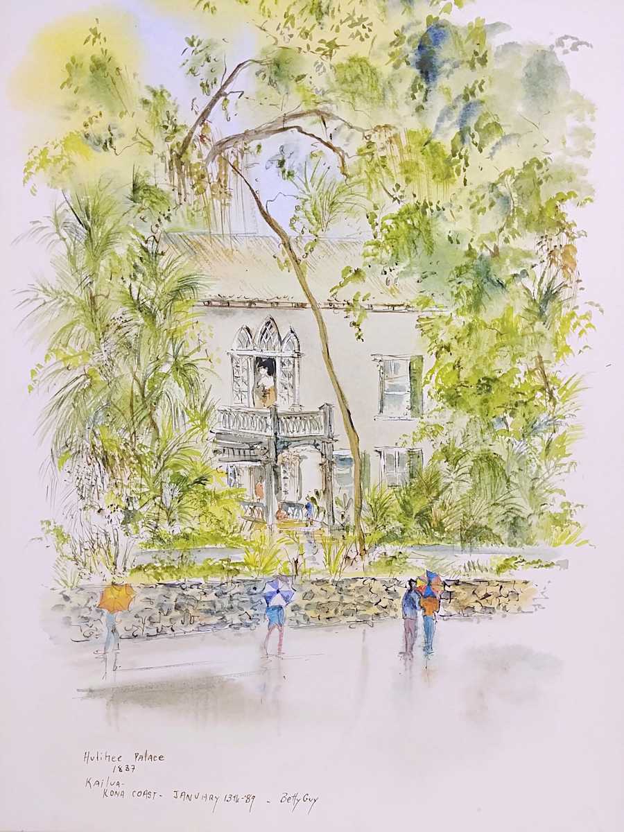 Hulihee Palace 1837 Kailua - Kona Coast by Betty Guy 