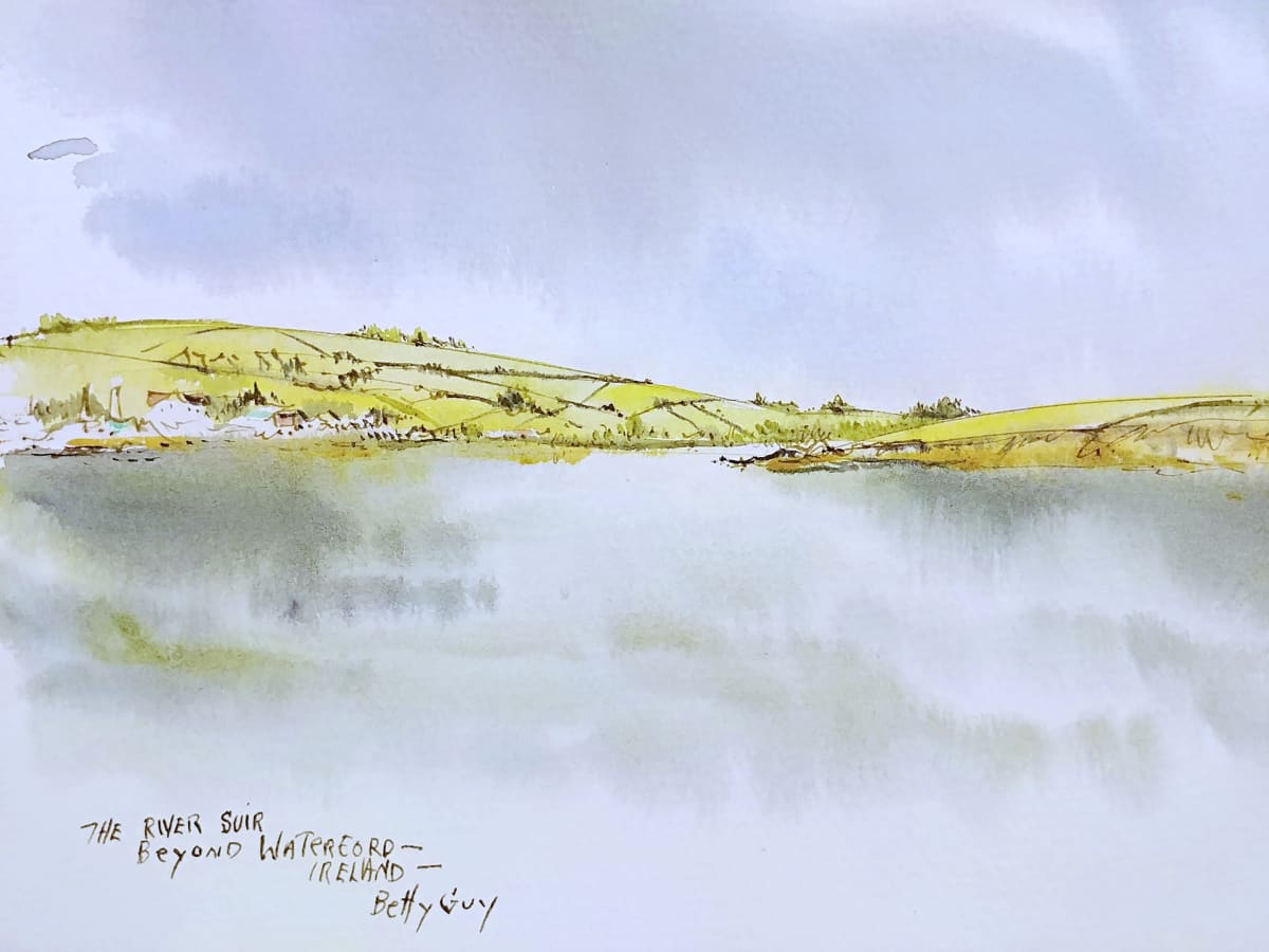 The River Suir Beyond Waterford Ireland by Betty Guy 