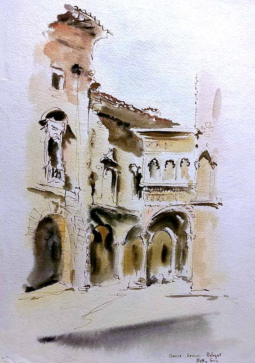 Piazza Rozzini -Bologna by Betty Guy 