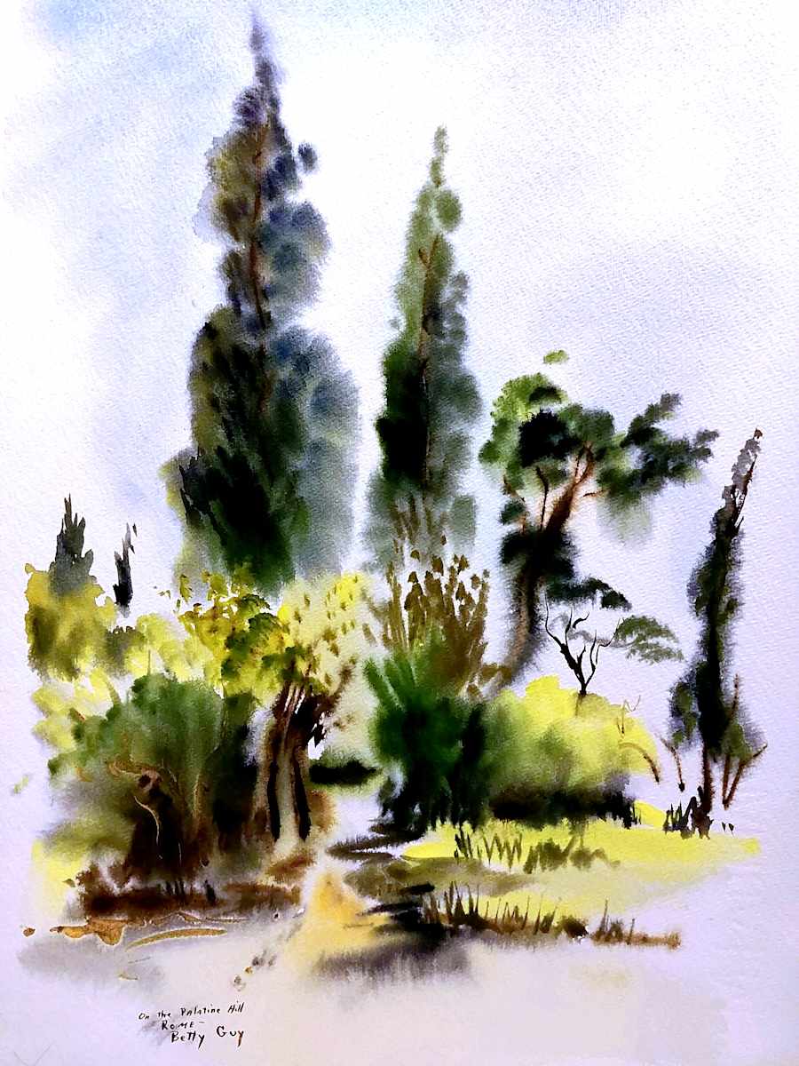 On the Palatine Hill Rome by Betty Guy 