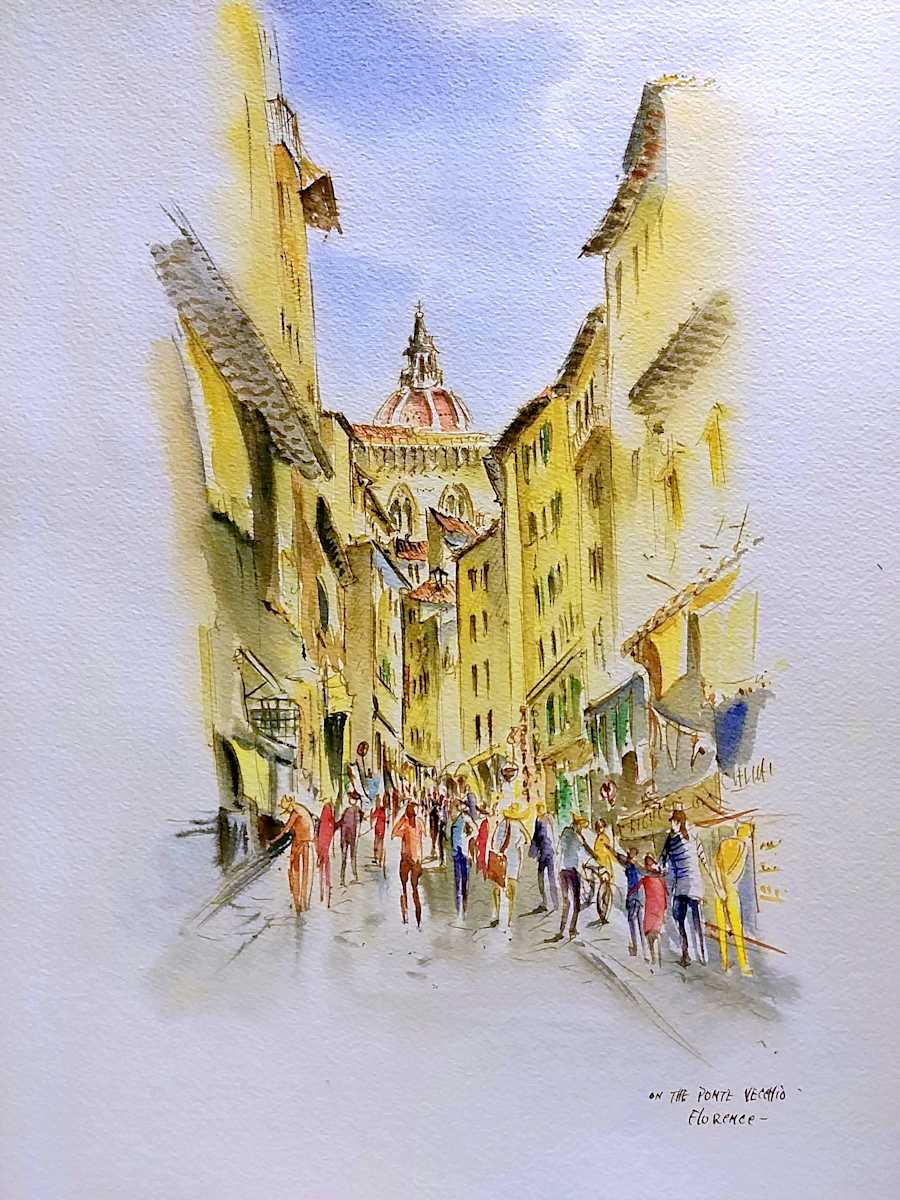 On The Ponte Vecchio Florence by Betty Guy 