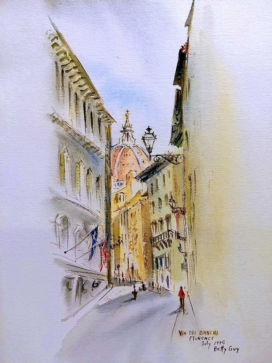 Via Dei Banchi Florence by Betty Guy 