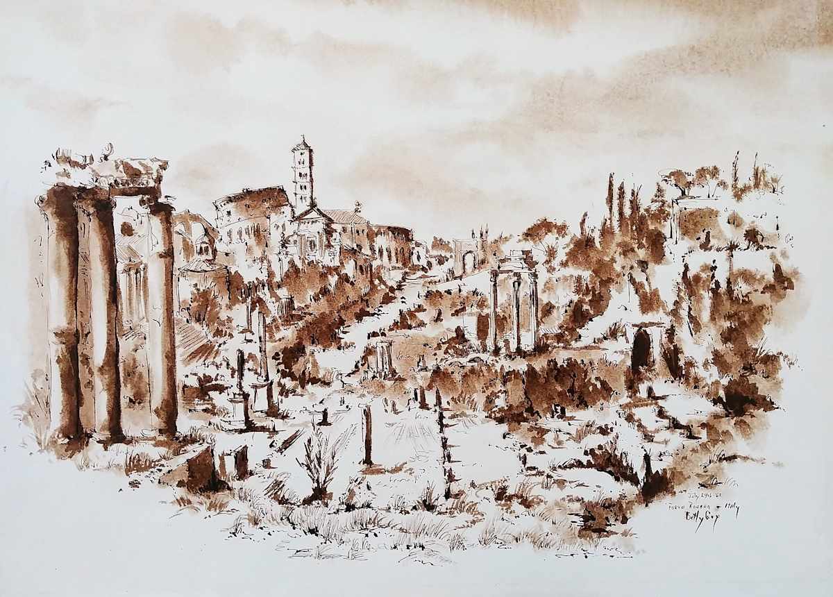 Forum Romana - Italy by Betty Guy 