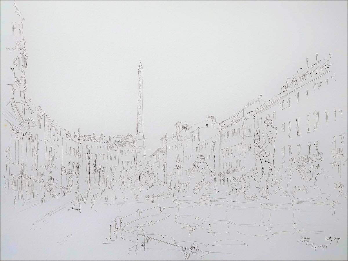 Piazza Navona Rome by Betty Guy 