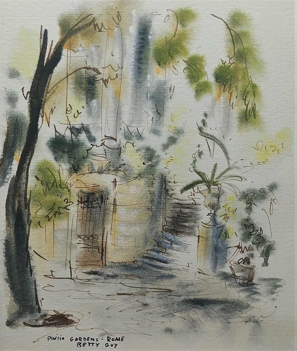 Pincio Gardens - Rome by Betty Guy 