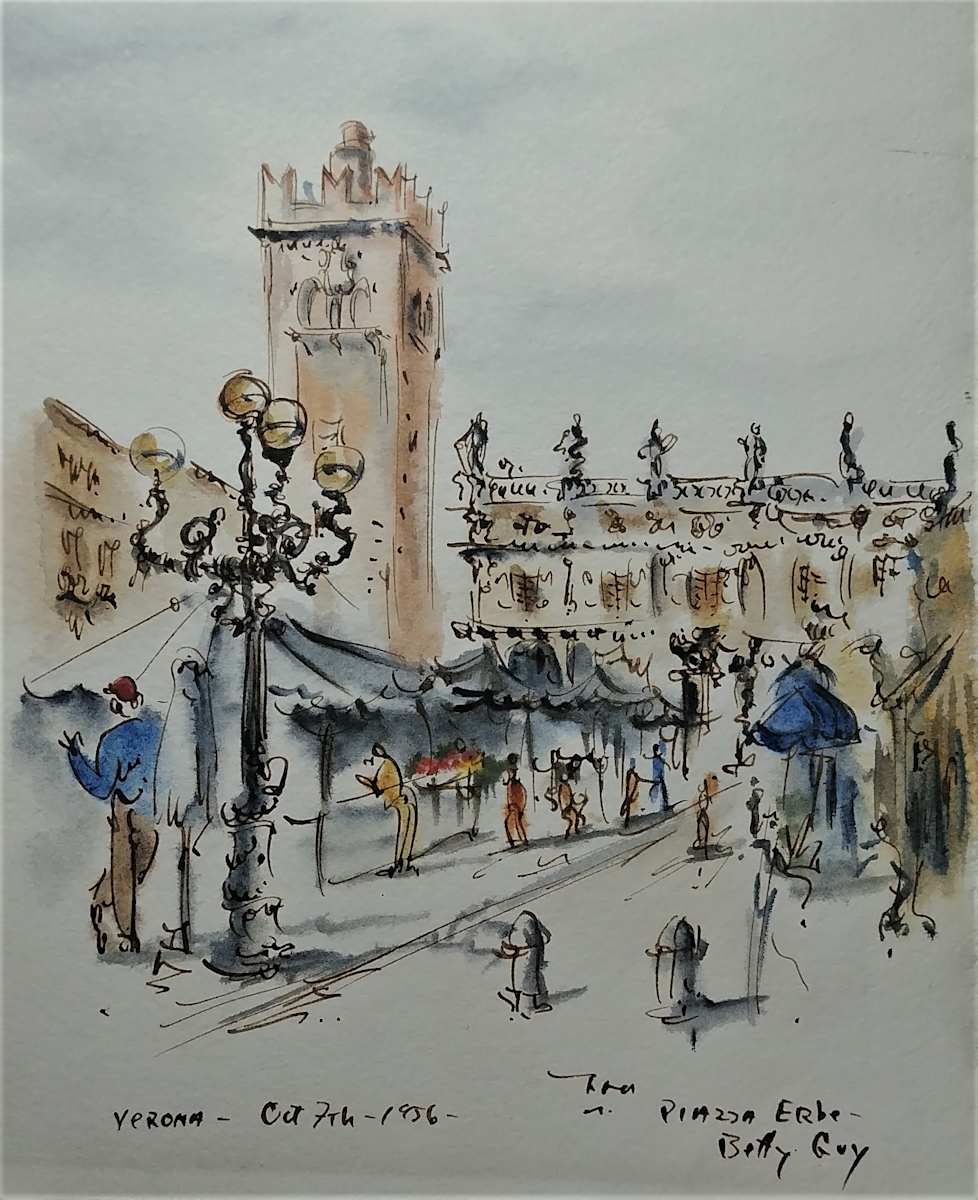 Verona Piazza Erbe by Betty Guy 
