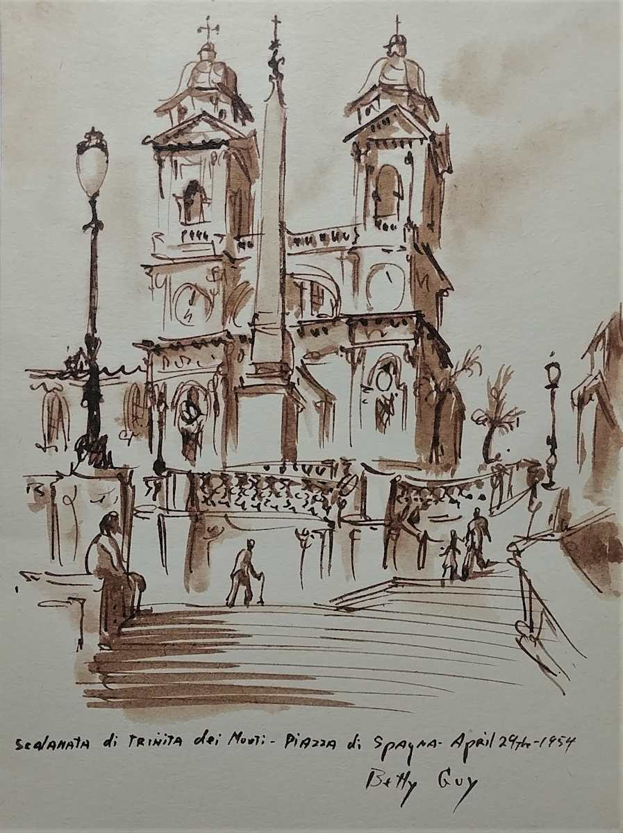Scalanata di Trinita dei Mouti Piazza di Spagna by Betty Guy 